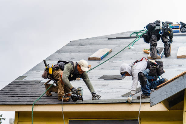 Professional Gutter Installation technician working in Matheson, CO